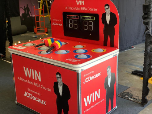 Branded whack a mole arcade game hire