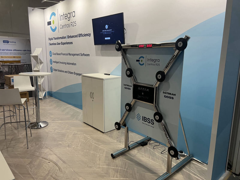 Branded Batak set up on a trade stand in London.