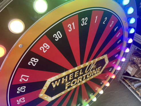 Branded digital wheel of fortune prize wheel hire