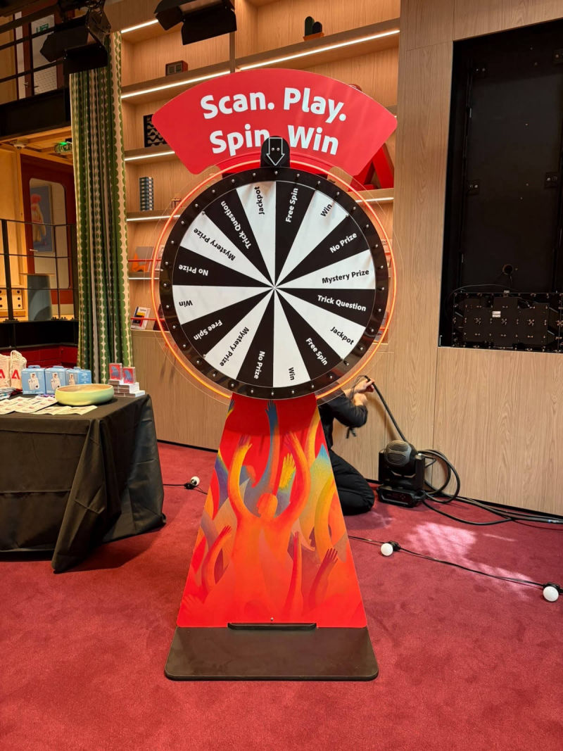 Spin the Wheel Fully Branded With LED Lights.