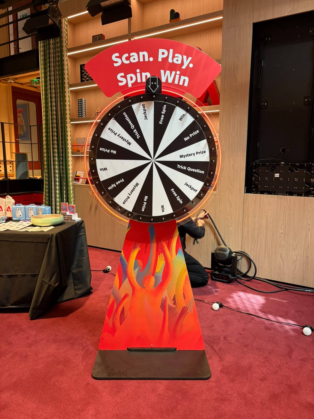Spin the Wheel Fully Branded With LED Lights.