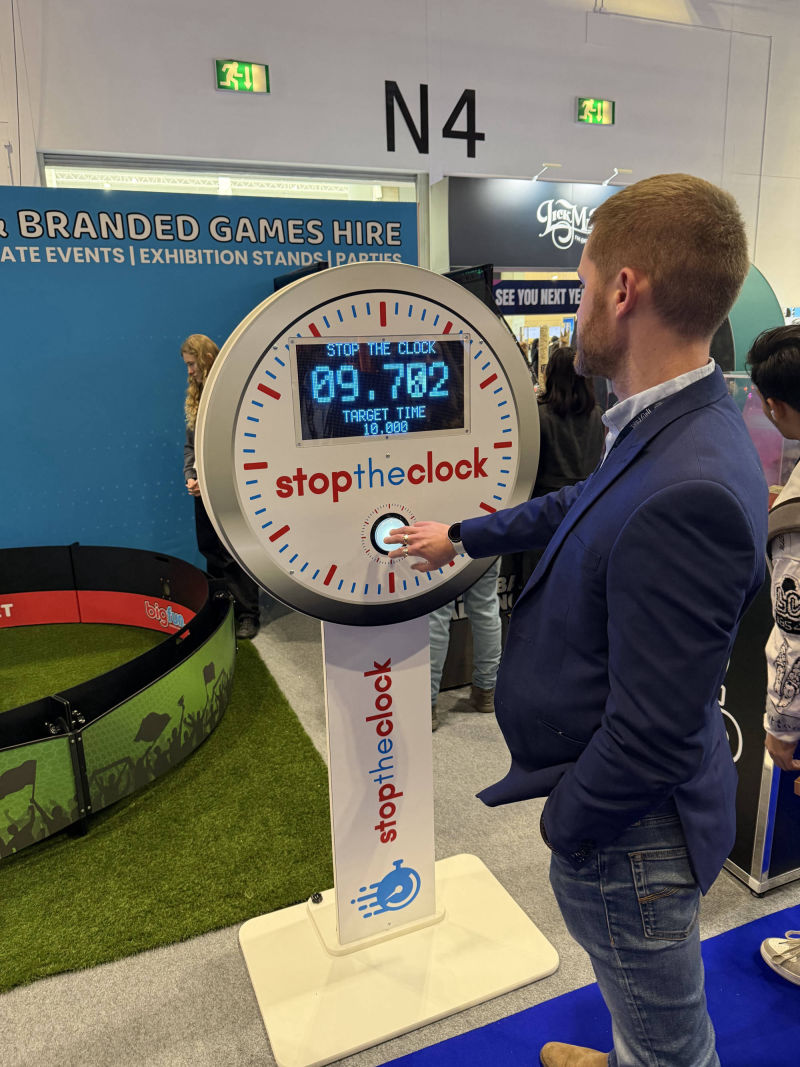 Player using Stop the Clock game 