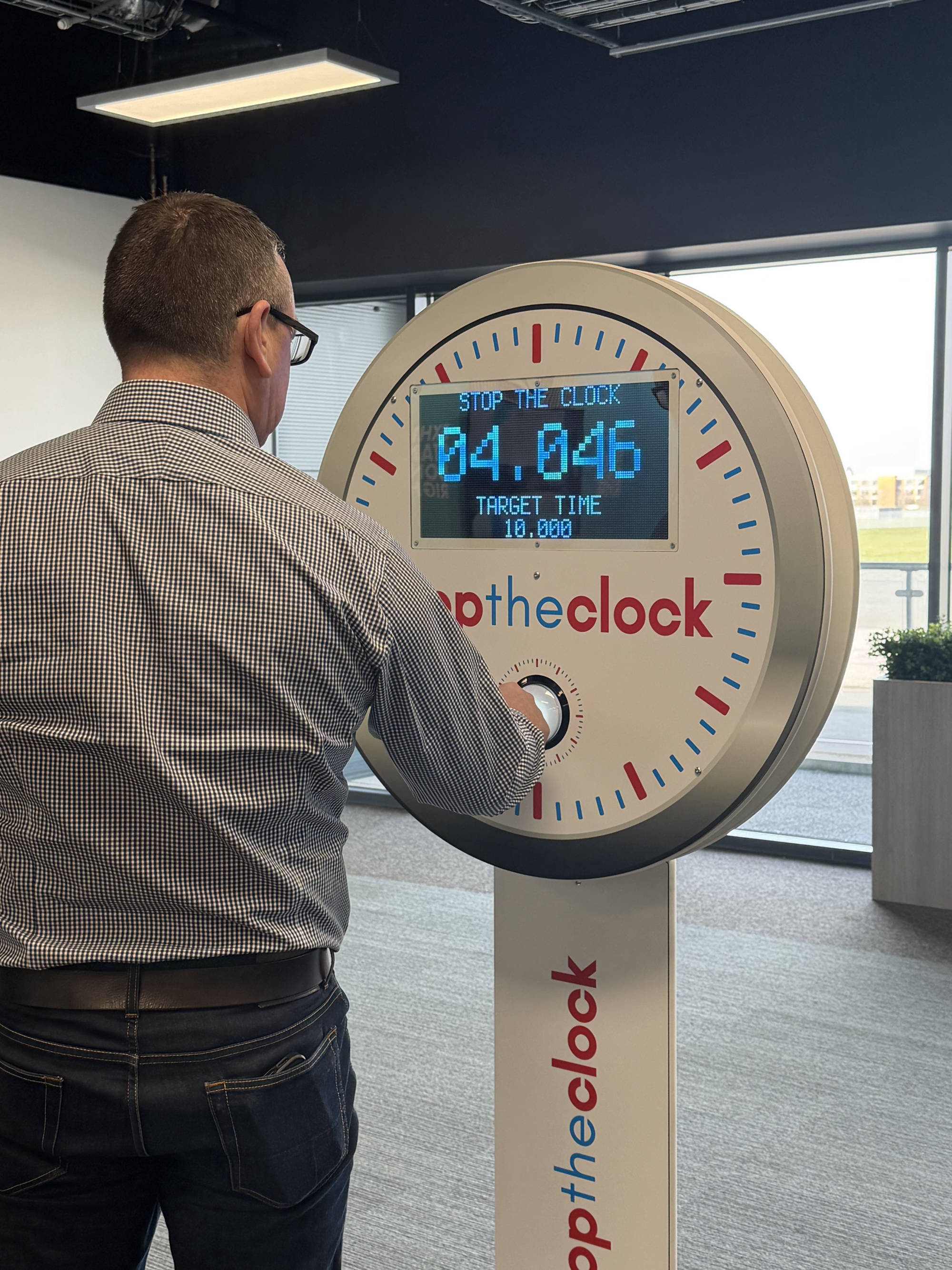 Player using the Stop the Clock game.