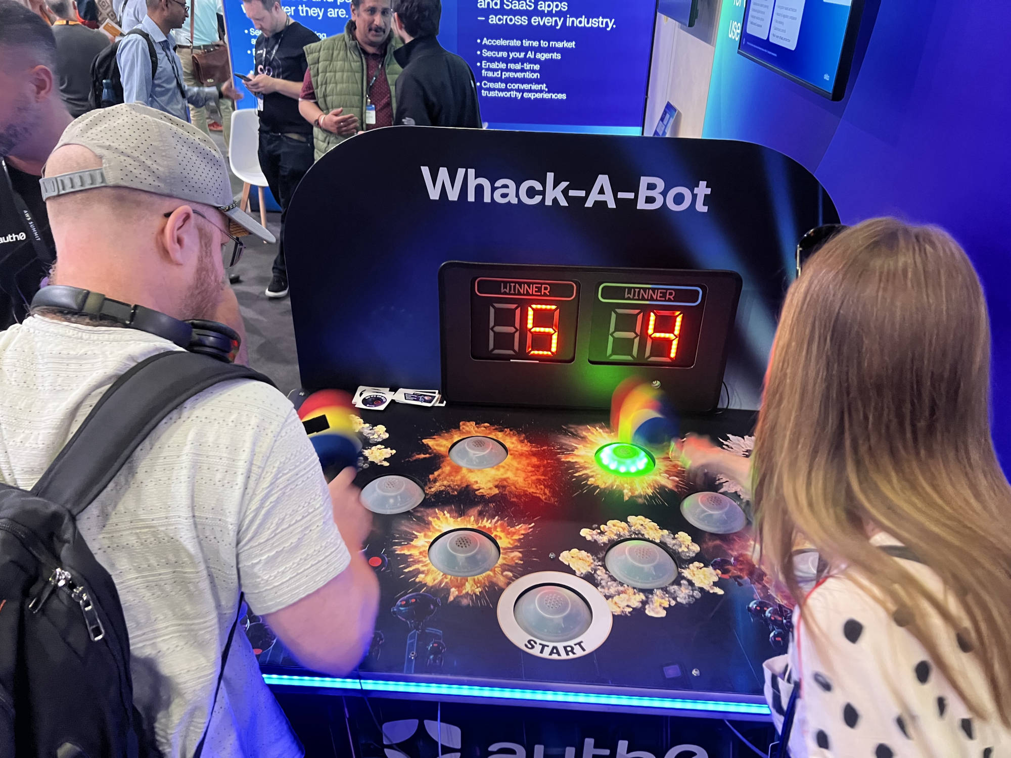 Whack-A-Bot branding for Whack A Mole. 